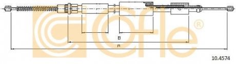 Трос ручника COFLE 10.4574