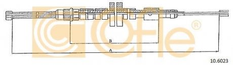 Трос ручника COFLE 10.6023 (фото 1)