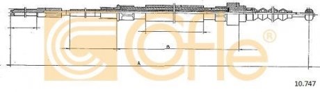 Трос ручника COFLE 10.747