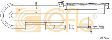 Трос ручника COFLE 10.7515