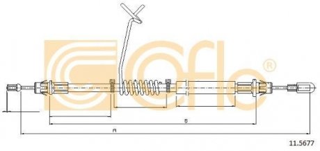 Трос ручника COFLE 11.5677