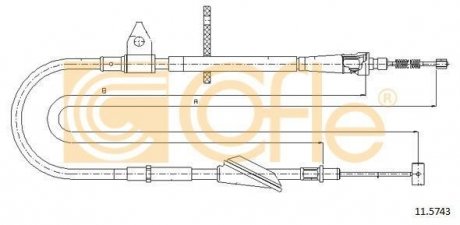 Трос ручника COFLE 11.5743