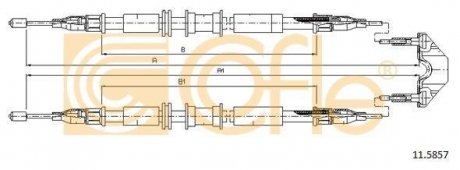Трос ручника COFLE 11.5857