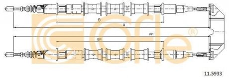 Трос ручника COFLE 11.5933