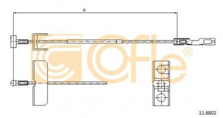 Трос ручника COFLE 11.6802