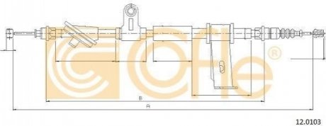 Трос ручника COFLE 12.0103