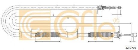 Трос ручника COFLE 12.0709