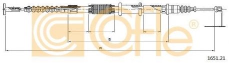 Трос ручника COFLE 1651.21