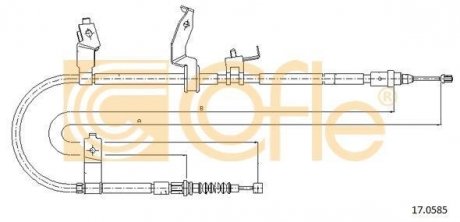 Трос ручника COFLE 17.0585
