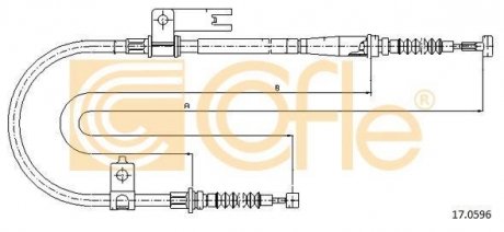 Трос ручника COFLE 17.0596