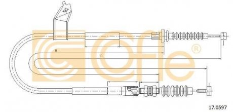 Трос ручника COFLE 17.0597