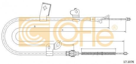 Трос ручника COFLE 17.1076