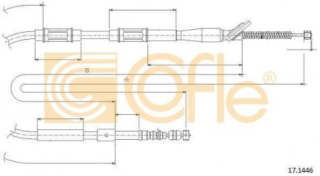 Трос ручника COFLE 17.1446