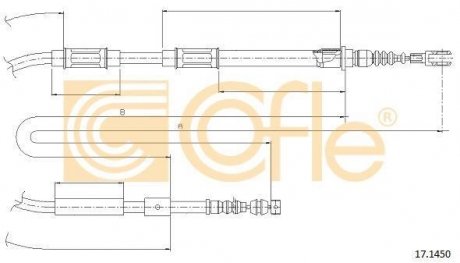 Трос ручника COFLE 17.1450