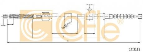 Трос ручника COFLE 17.2111 (фото 1)