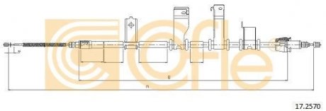 Трос ручника COFLE 17.2570