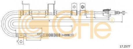 Трос ручника COFLE 17.2577