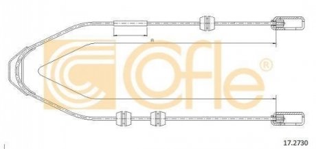 Трос ручника COFLE 17.2730