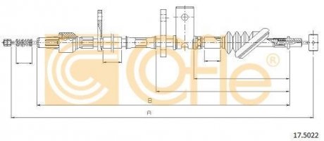 Трос ручника COFLE 17.5022