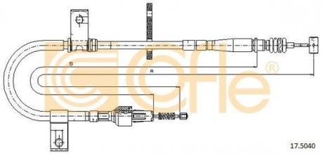 Трос ручника COFLE 17.5040