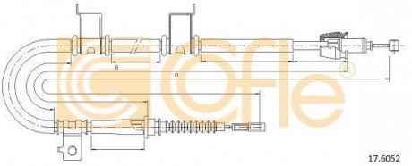 Трос ручника COFLE 17.6052 (фото 1)