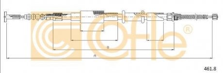 Трос ручника COFLE 461.8