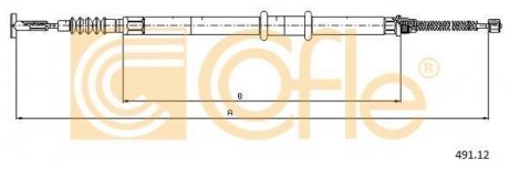 Трос ручника COFLE 491.12