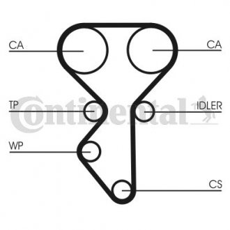 Комплект ременя ГРМ + помпа Conti Contitech CT1137WP1