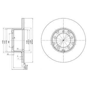 Гальмівний диск Delphi BG2265