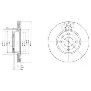 Тормозной диск Delphi BG2413