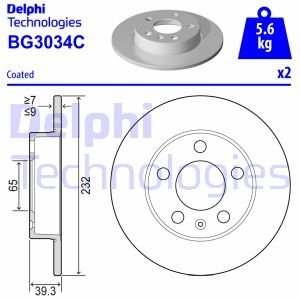 Диск гальмівний Delphi BG3034C