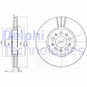 Диск гальмівний Delphi BG3035C