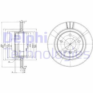 Гальмівний диск Delphi BG3530C