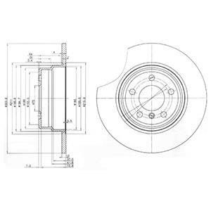 Диск гальмівний BMW X5(E53) "R D=324mm "00-07 Delphi BG3629