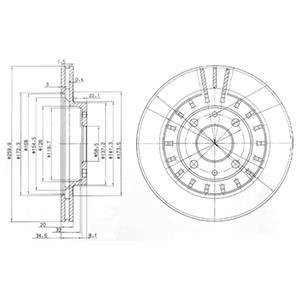 Диск гальмівний Lada 21110-21112 - 14"/15 Delphi BG3806