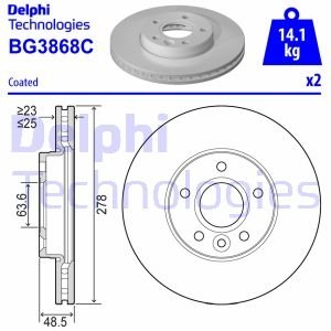 Диск гальмівний Delphi BG3868C