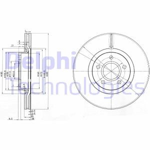 Диск гальмівний Delphi BG3895C