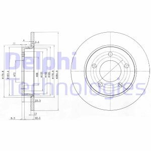 Гальмівний диск Delphi BG4025C