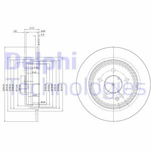 Диск гальмівний Delphi BG4063C (фото 1)