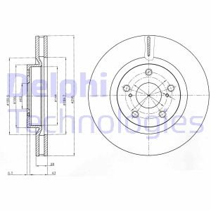 Диск гальмівний Delphi BG4114C