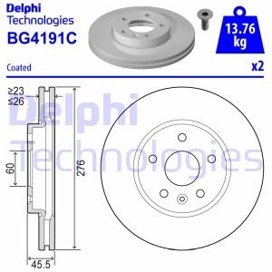 Диск гальмівний Delphi BG4191C