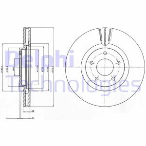 Диск гальмівний Delphi BG4231C