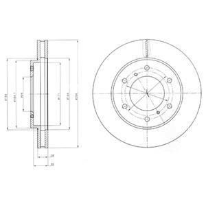 Диск гальмівний Delphi BG4257