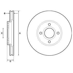 Диск гальмівний Delphi BG4715C