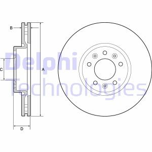 Диск гальмівний Delphi BG4805C