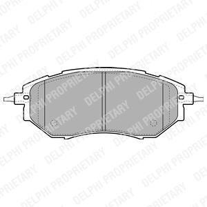 Гальмівні колодки дискові SUBARU Forester/Legacy/Outback/Tribeca "F "04>> Delphi LP1941