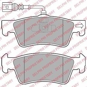 Гальмівні колодки дискові VW Touareg/Transporter/Multivan "R "03>> Delphi LP2086