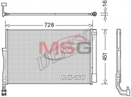 Радіатор кондиціонера DENSO DCN02007