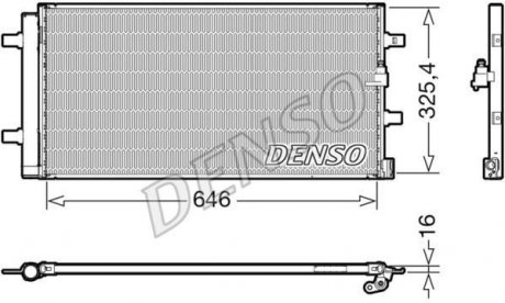 Радіатор кондиціонера DENSO DCN02041 (фото 1)