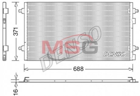 Радіатор кондиціонера DENSO DCN13004